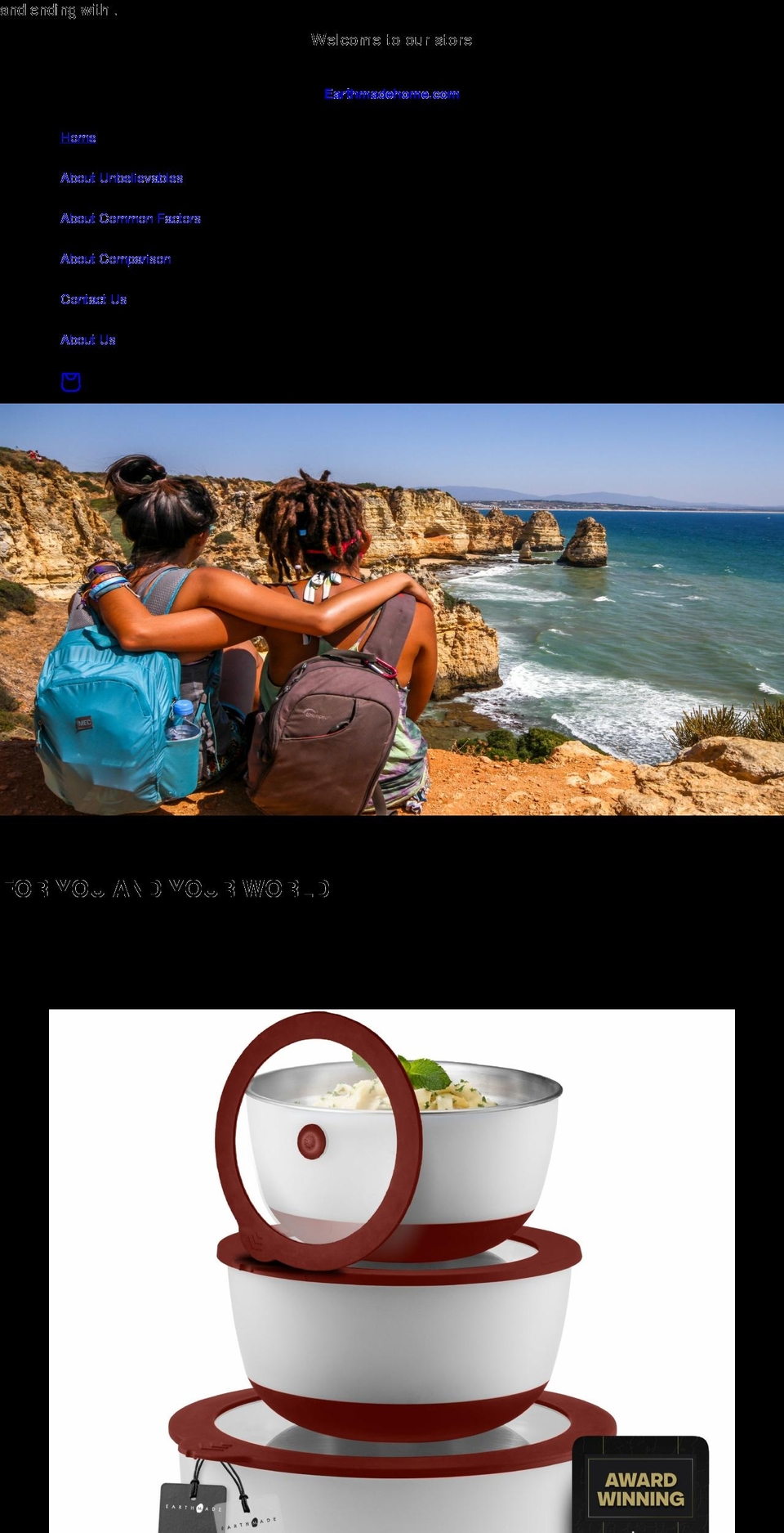 earthmadehome.com shopify website screenshot