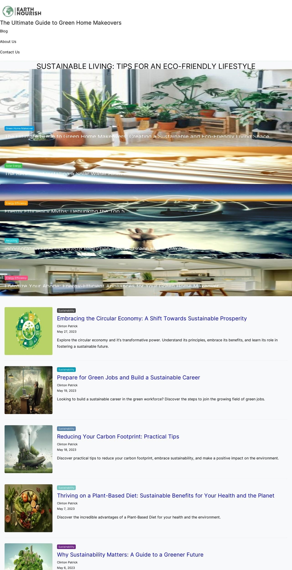 earthnourish.com — Shopify storefront screenshot
