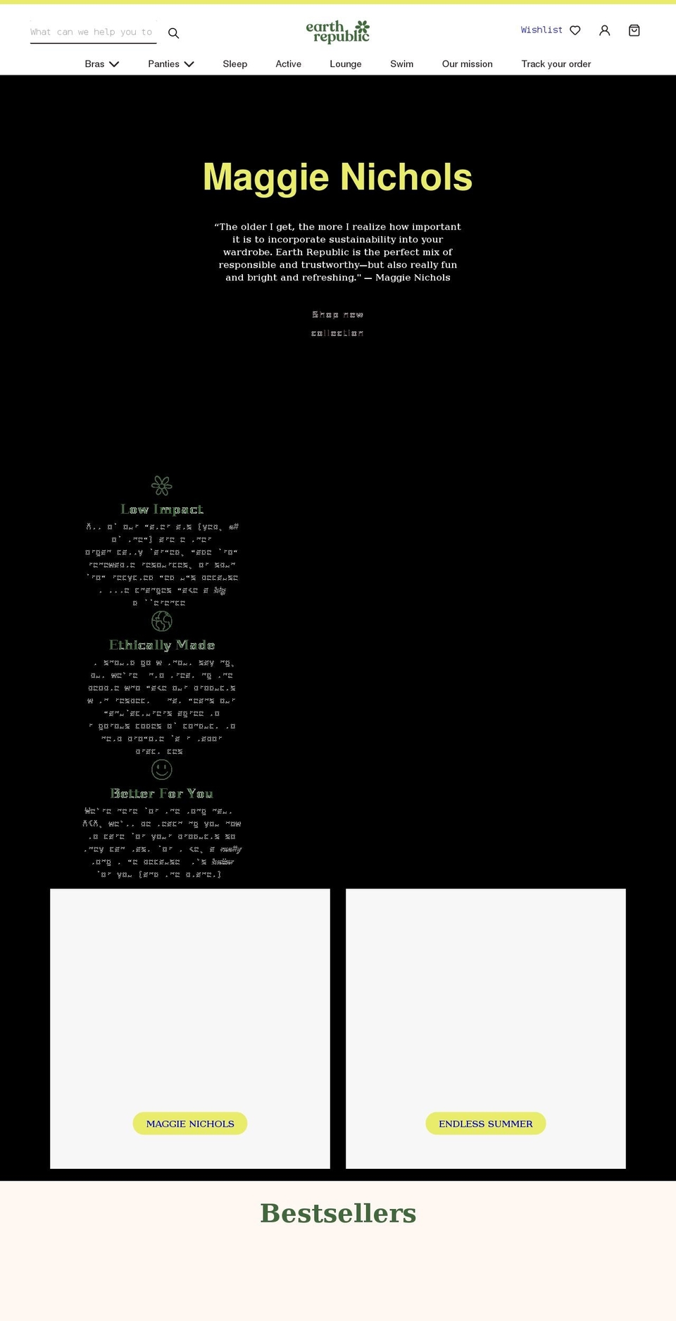 earthrepublic.com shopify website screenshot