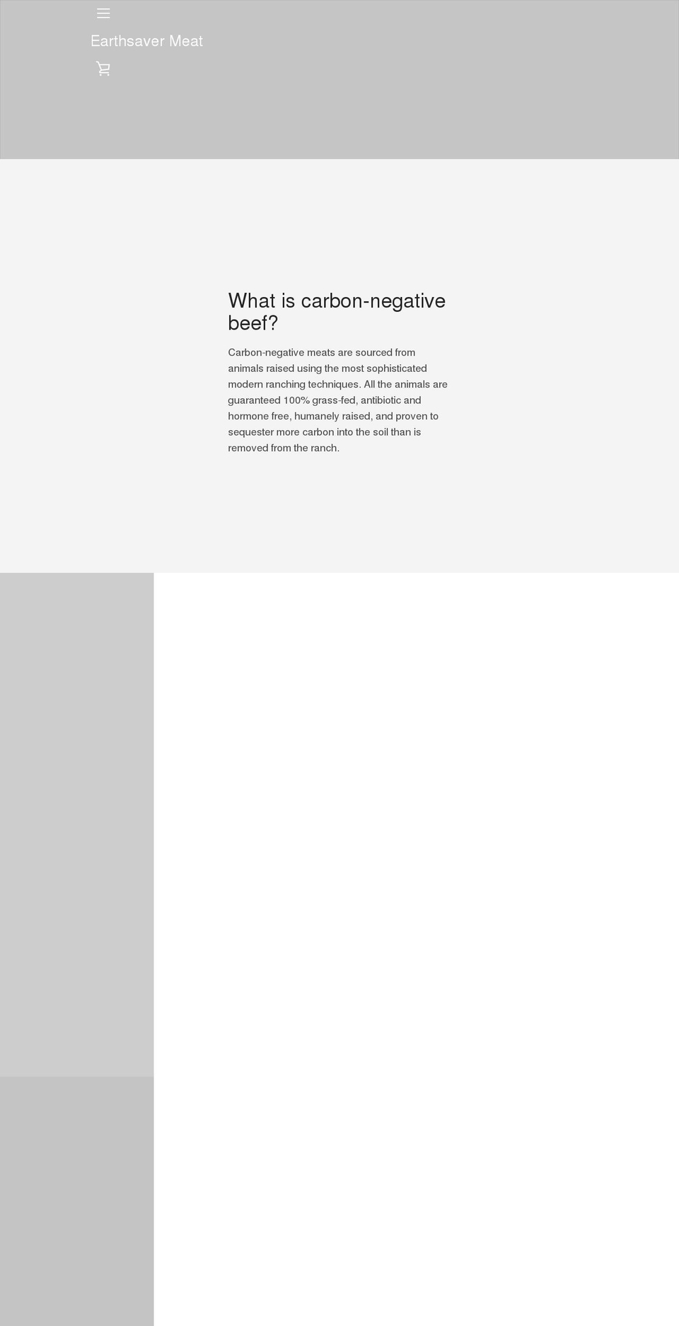 earthsavermeat.com shopify website screenshot