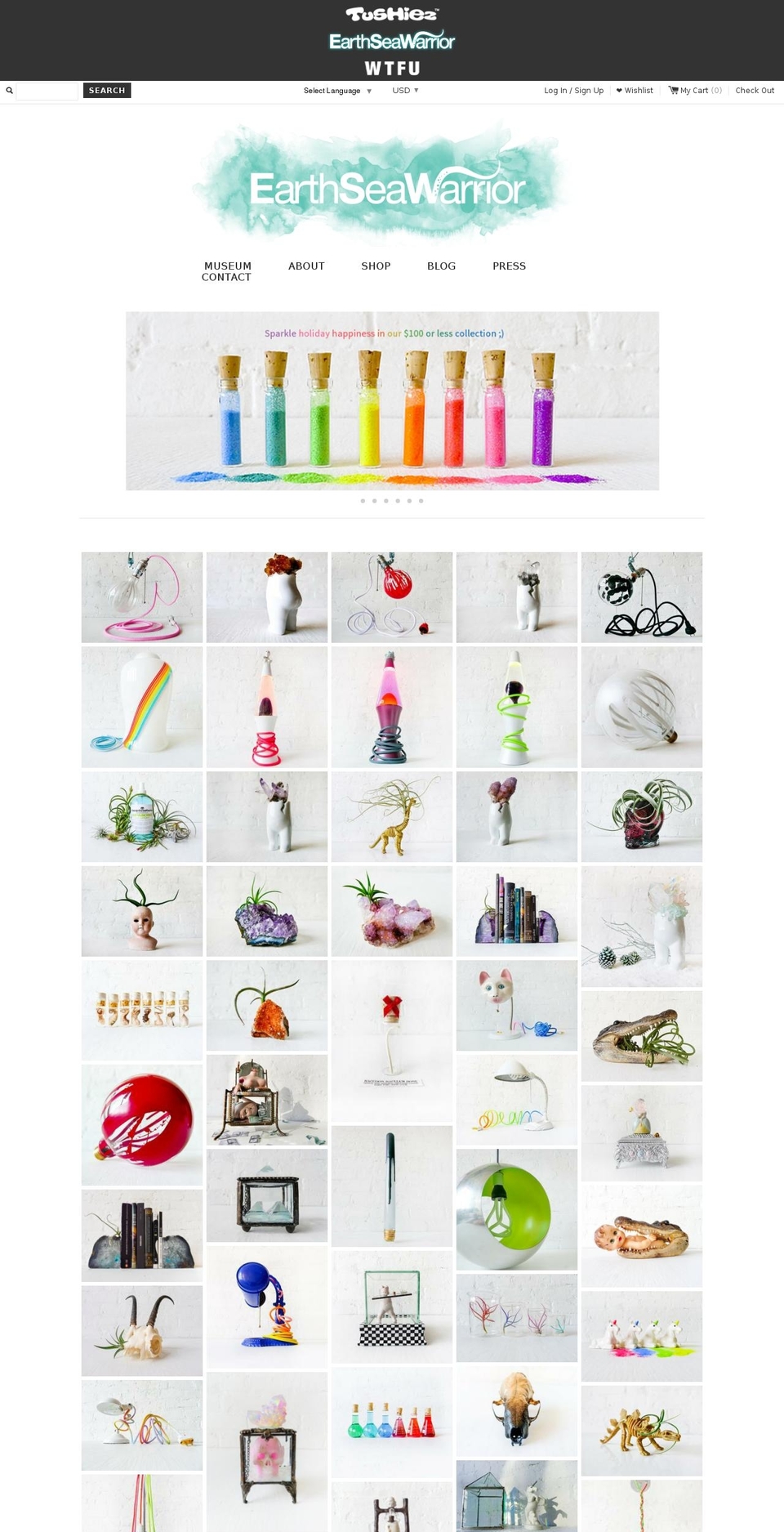 earthseawarrior.com shopify website screenshot