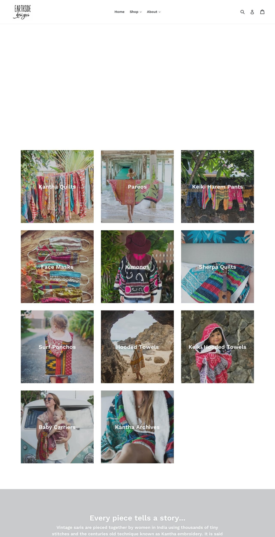 earthsidedesigns.com — Shopify storefront screenshot