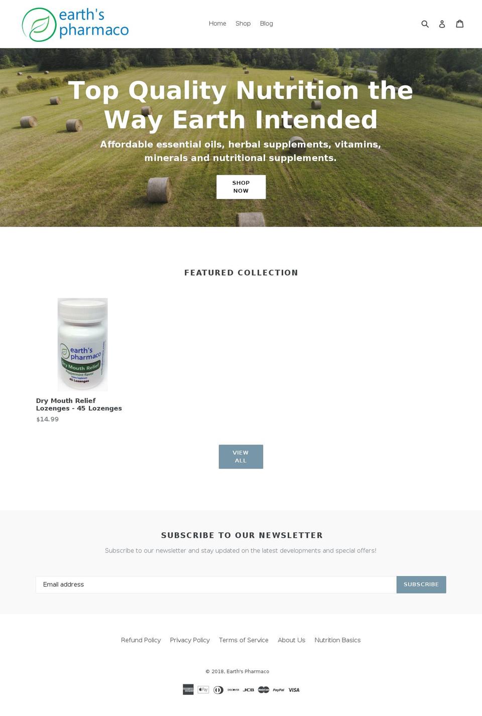Earth's Pharmaco Shopify theme site example earthspharmacy.net