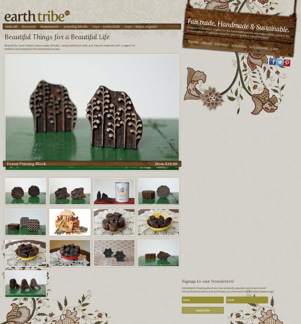 earthtribe.com.au shopify website screenshot