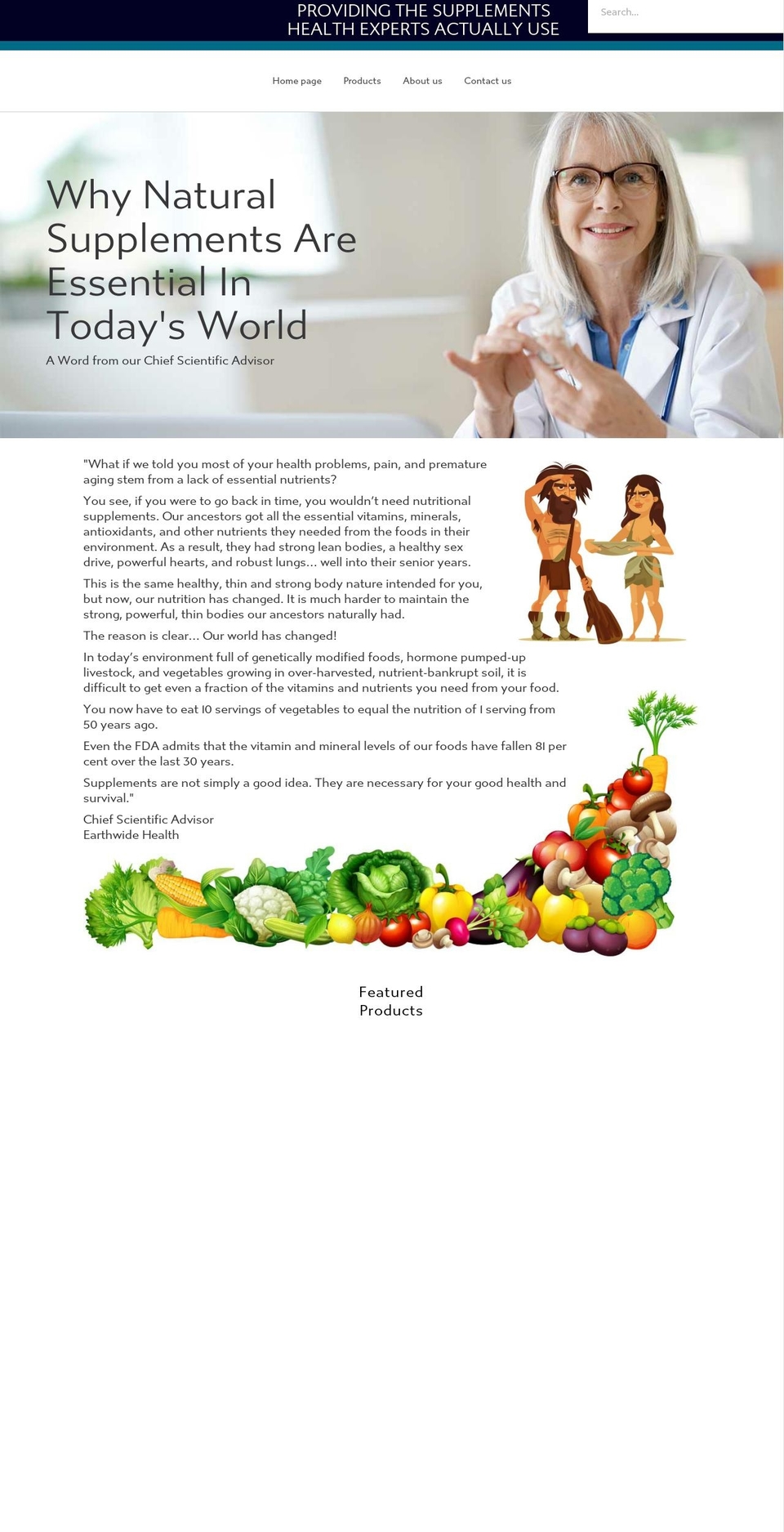 earthwidehealth.com — Shopify storefront screenshot