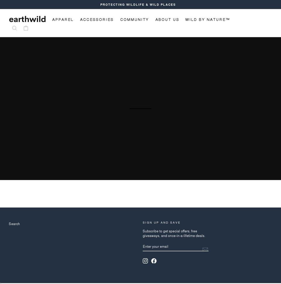 earthwild.com shopify website screenshot