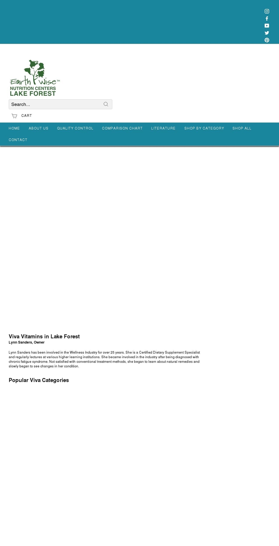 earthwiself.com shopify website screenshot