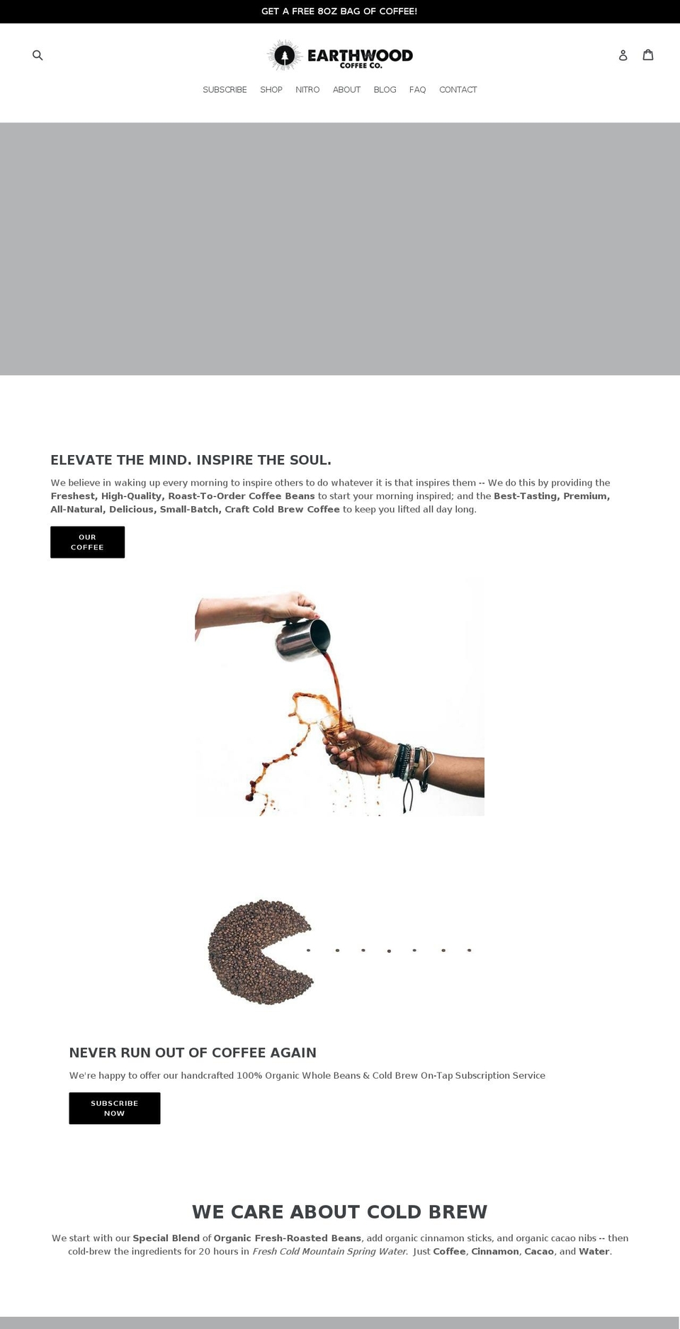 earthwoodcoffee.com — Shopify storefront screenshot