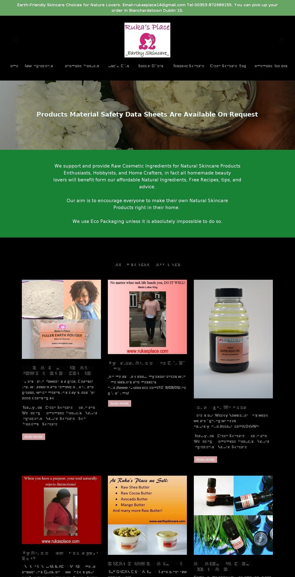 earthyskincare.com — Shopify storefront screenshot