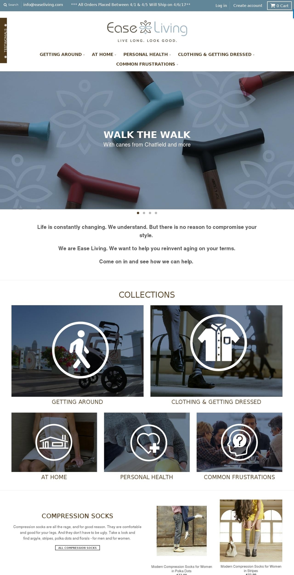 easeliving.com shopify website screenshot