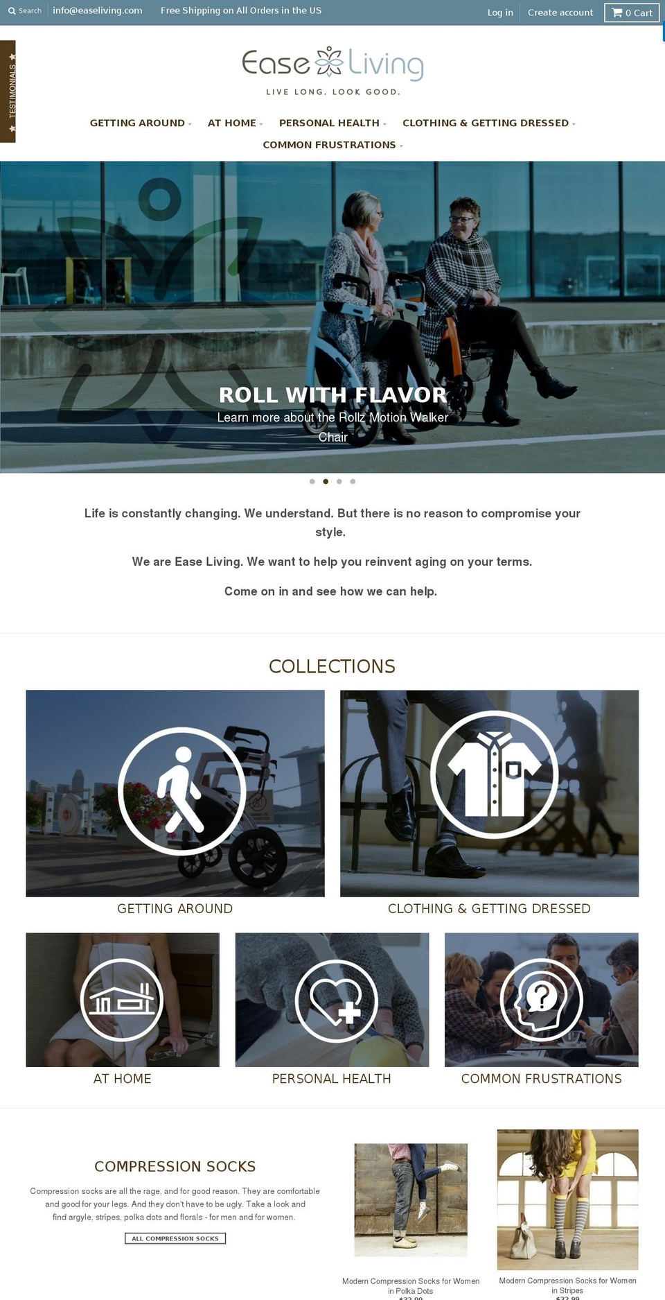 easeliving.net shopify website screenshot