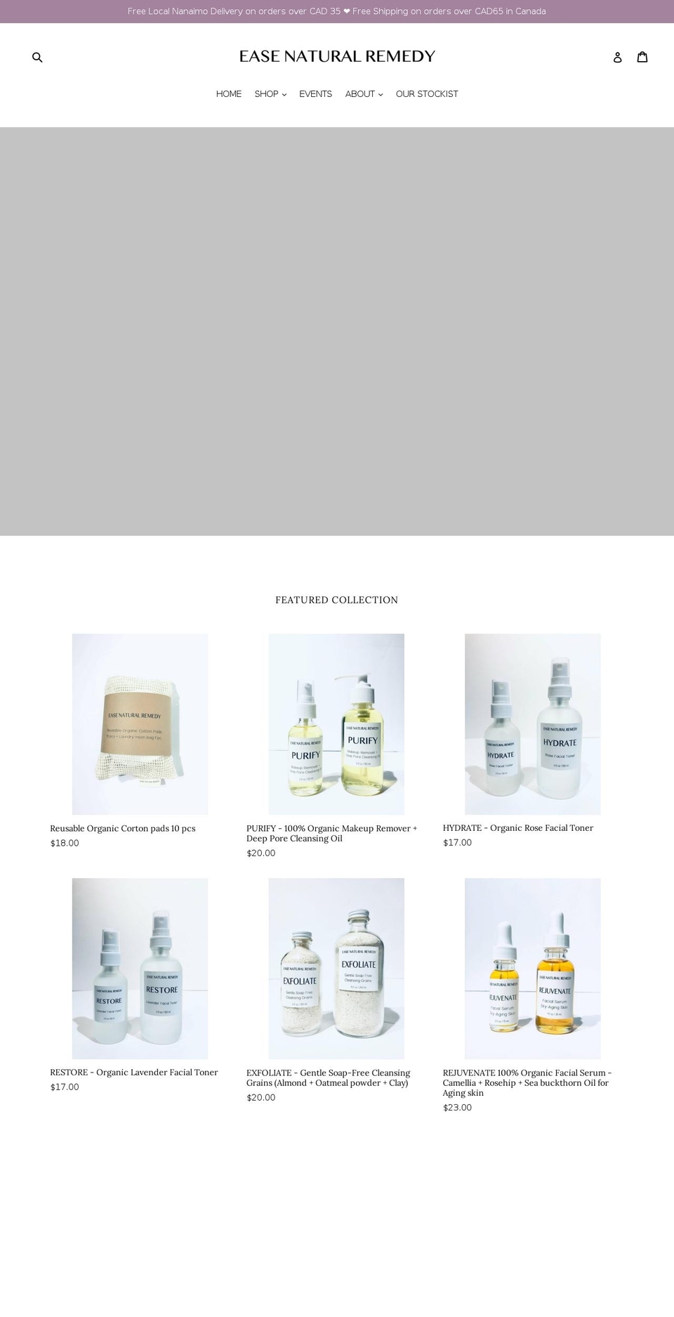 easenaturalremedy.com — Shopify storefront screenshot