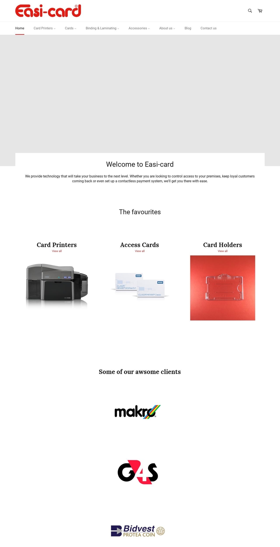 easi-card.co.za shopify website screenshot