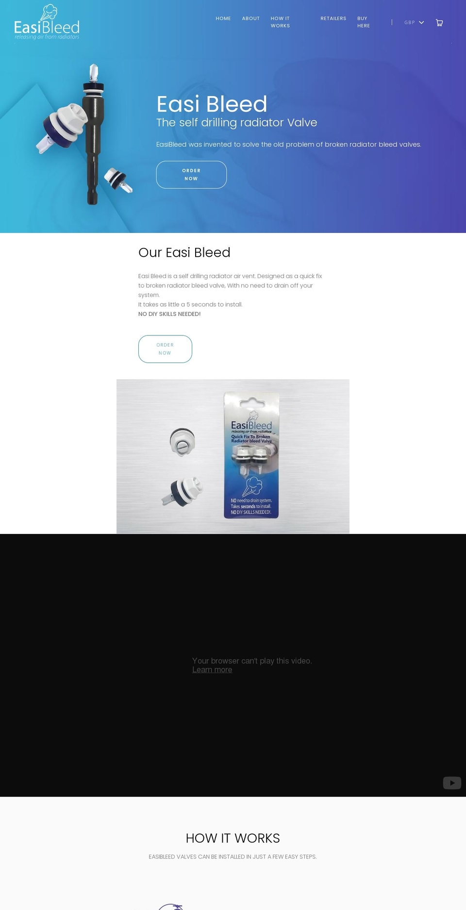 easibleed.co.uk shopify website screenshot