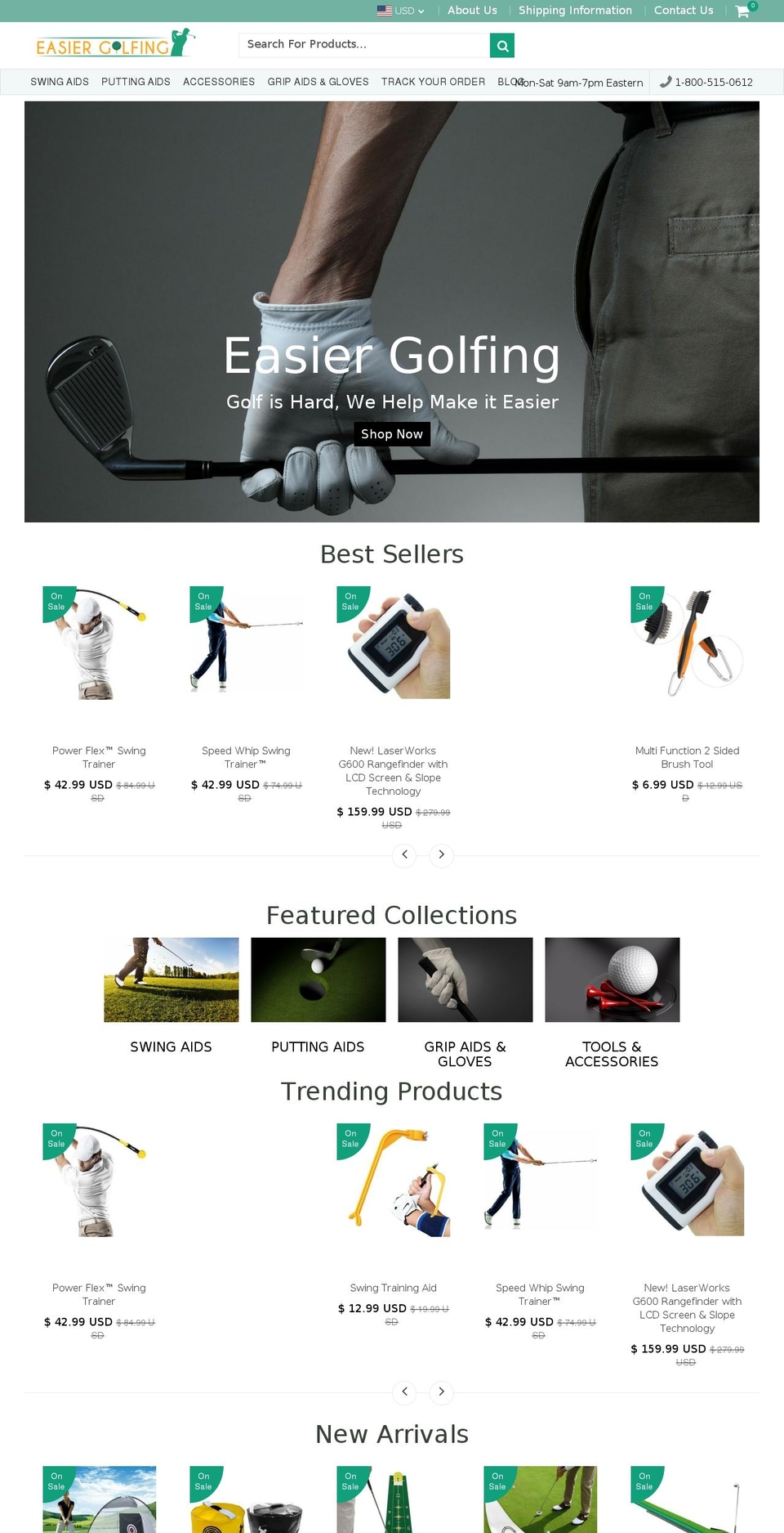 ecom-turbo-v2-7-5 Shopify theme site example easiergolfing.com