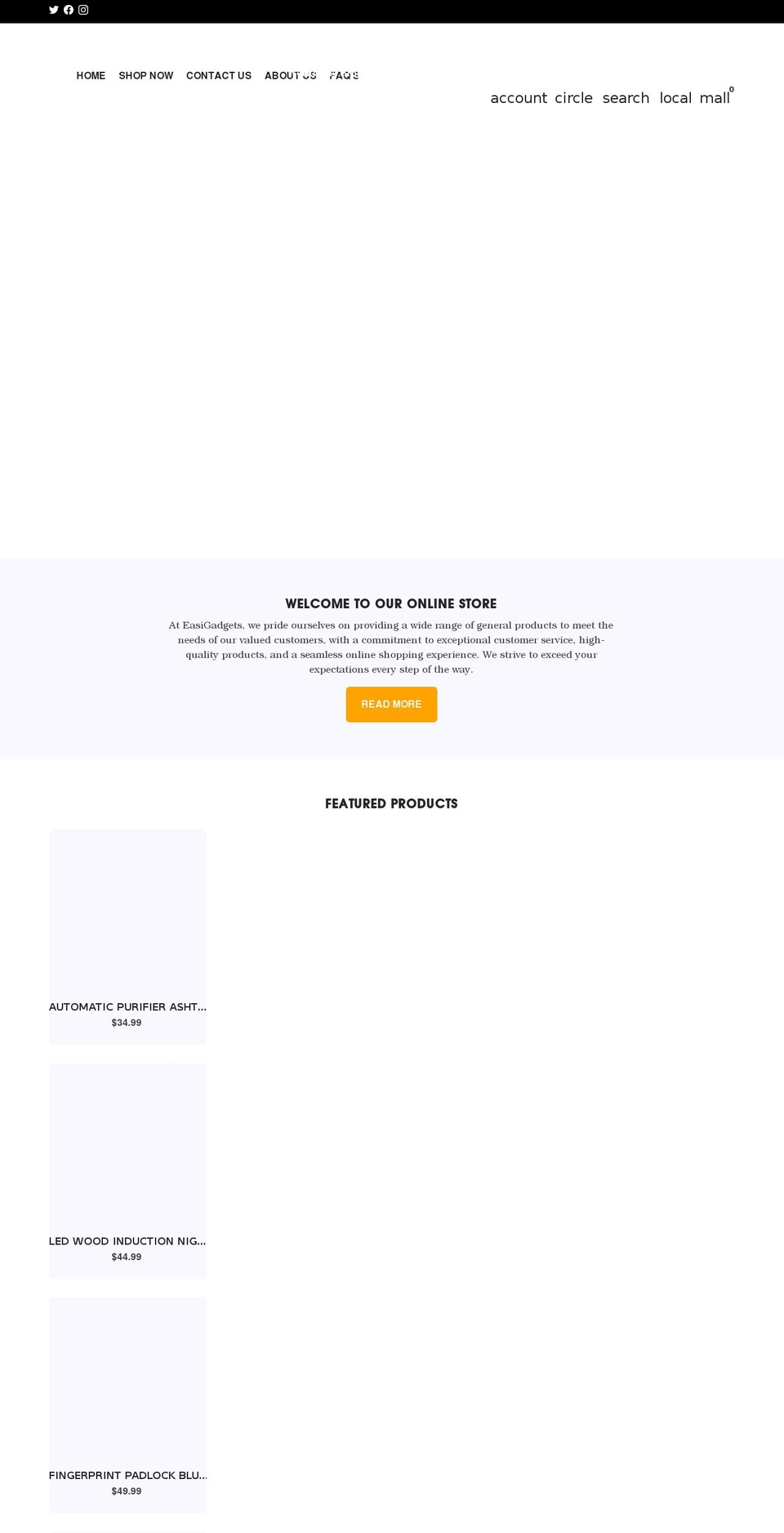 easigadget.com shopify website screenshot