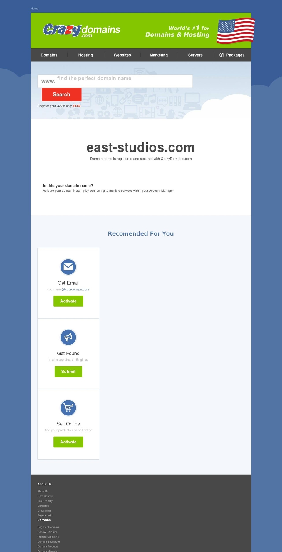 east-studios.com shopify website screenshot