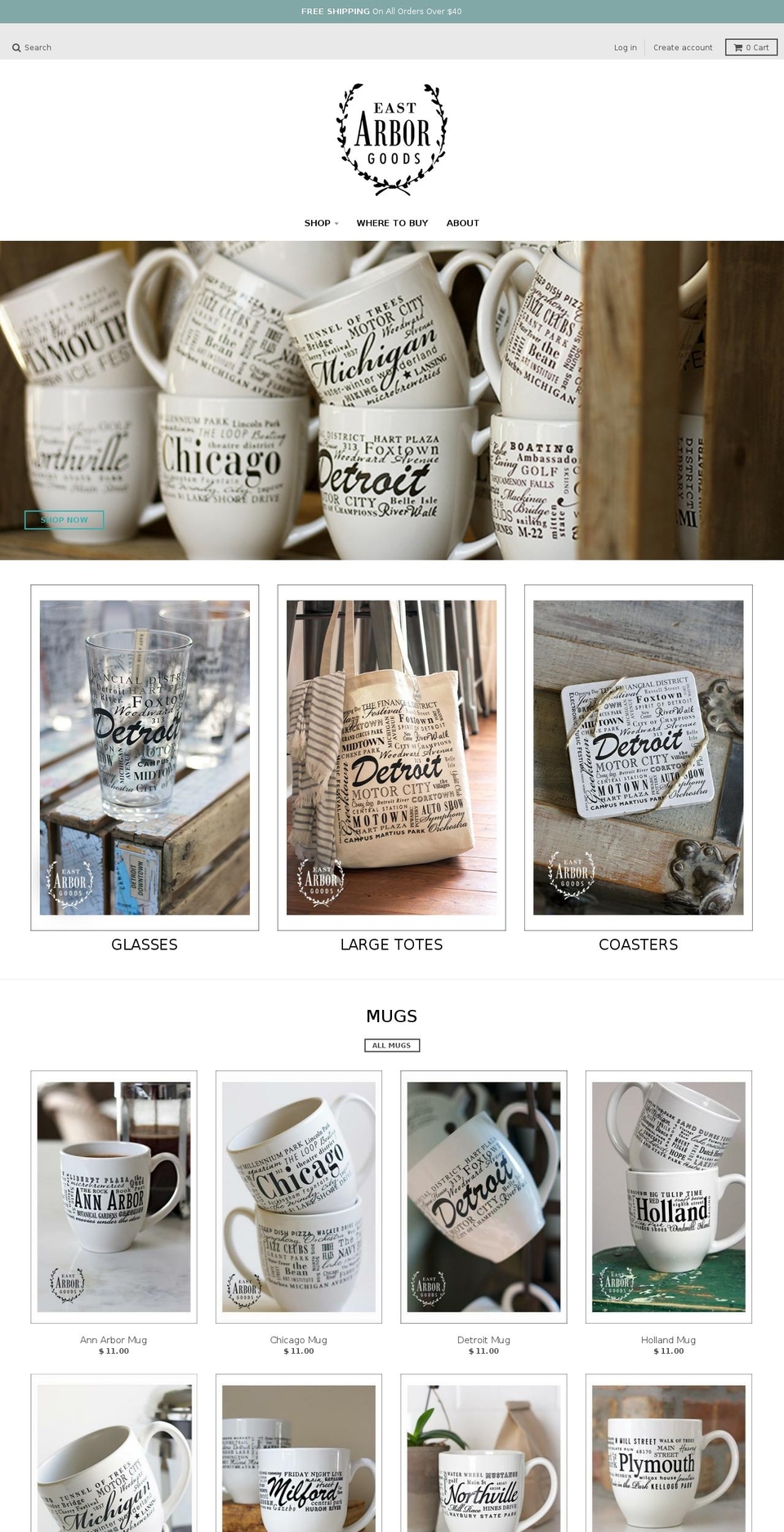 eastarborgoods.com shopify website screenshot