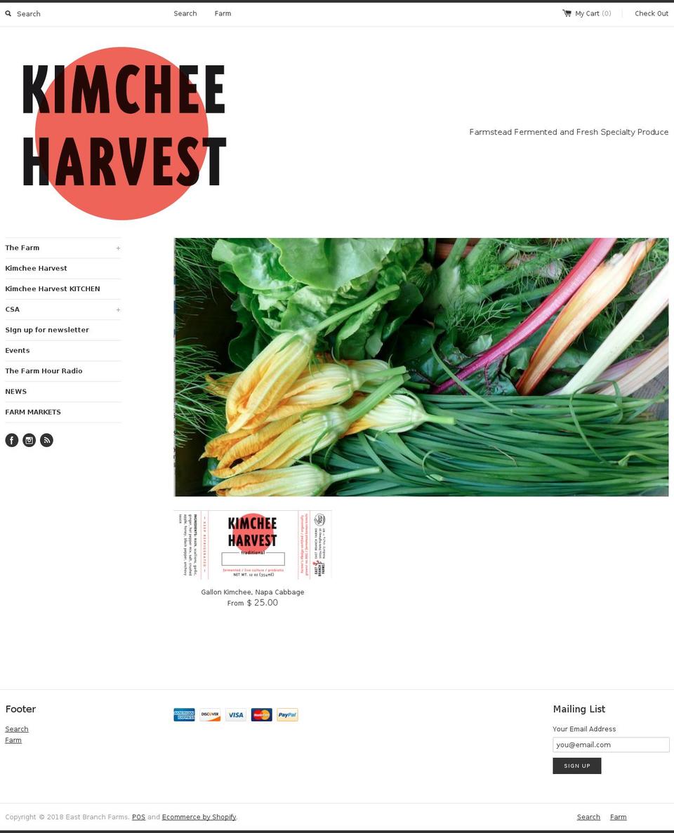 eastbranchfarms.com shopify website screenshot