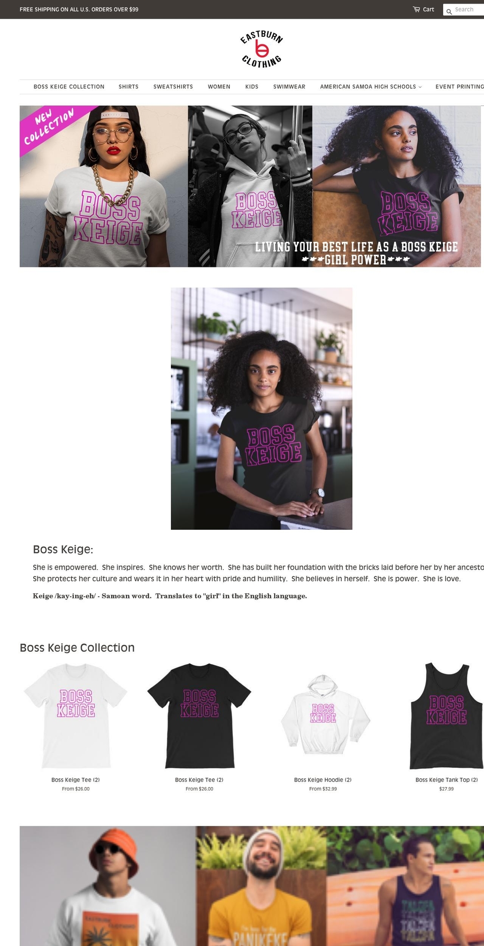 eastburnclothing.com — Shopify storefront screenshot