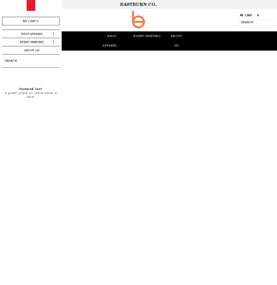 eastburncompany.com shopify website screenshot