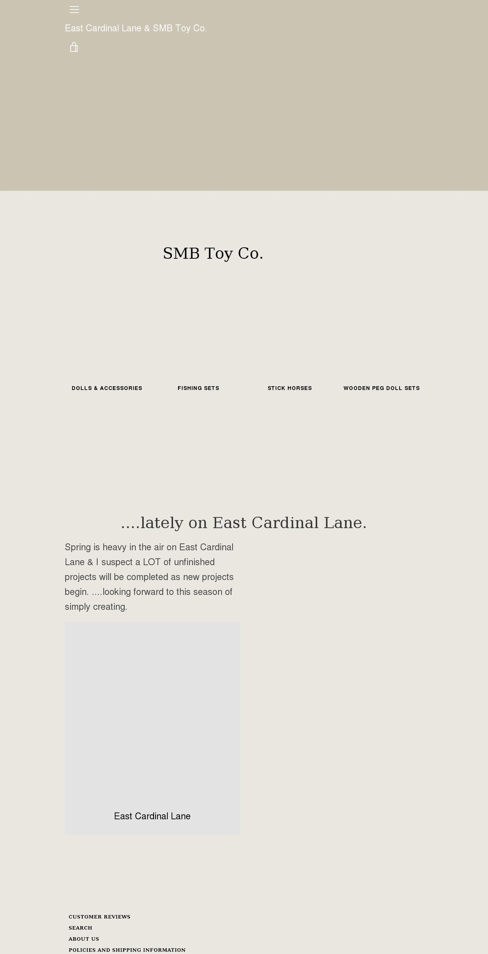 eastcardinallane.com — Shopify storefront screenshot