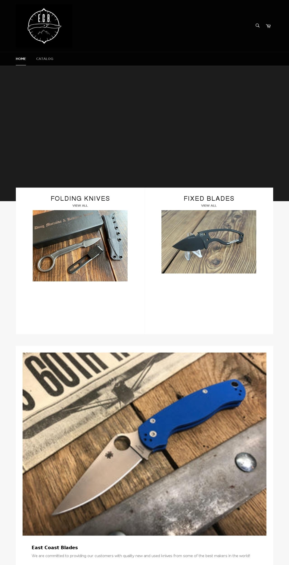 eastcoastblades.com shopify website screenshot