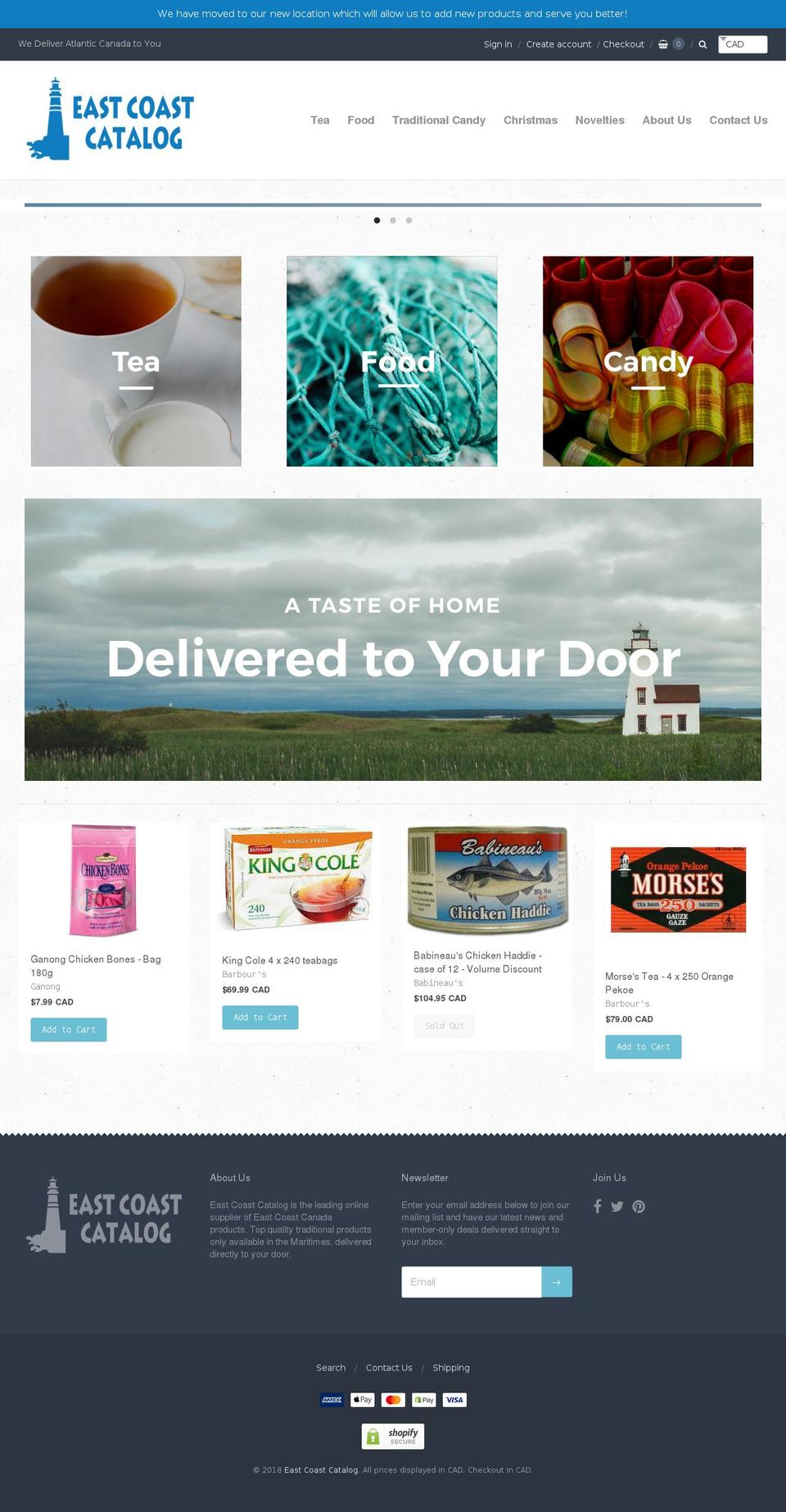 eastcoastcatalog.com shopify website screenshot