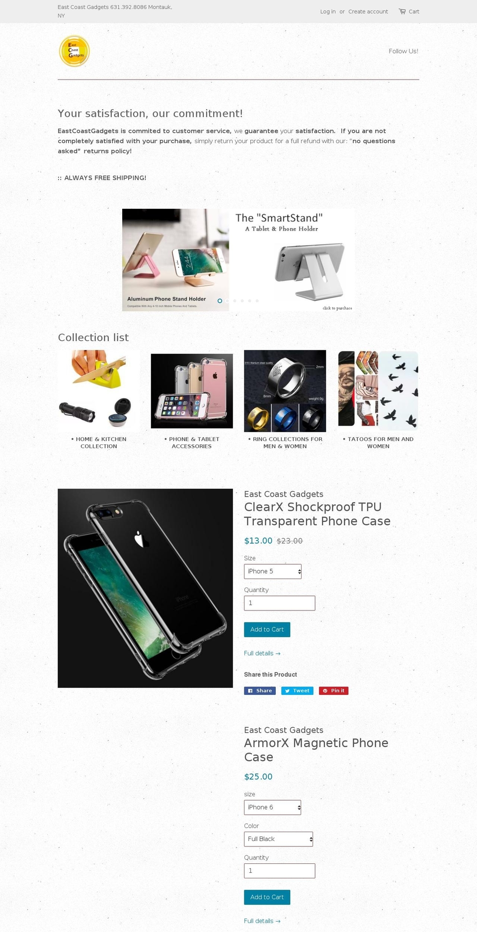 eastcoastgadgets.com — Shopify storefront screenshot