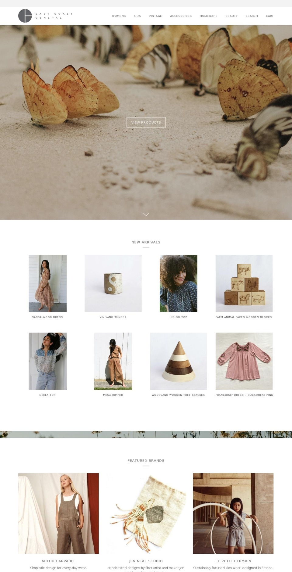 eastcoastgeneral.com — Shopify storefront screenshot