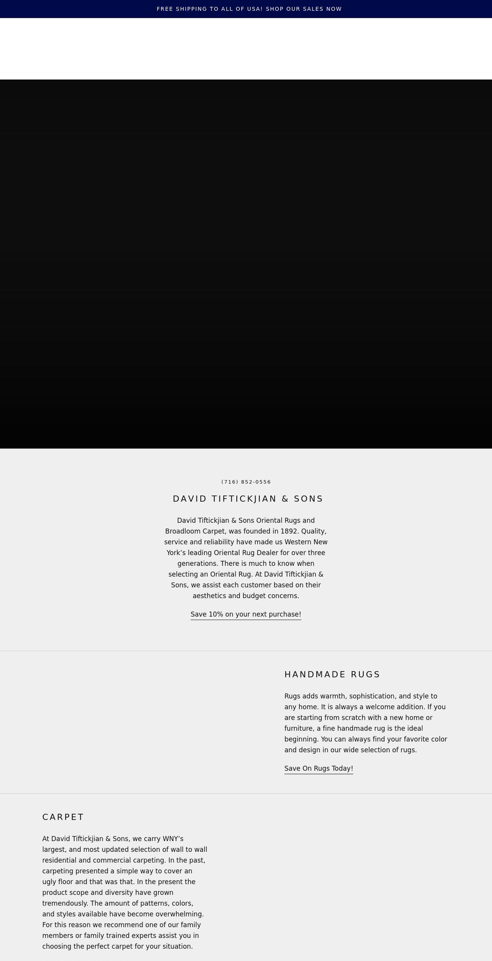 eastcoastrugs.com shopify website screenshot