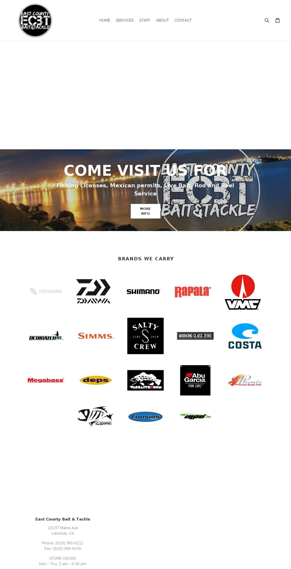 eastcountybaitandtackle.com — Shopify store on .com