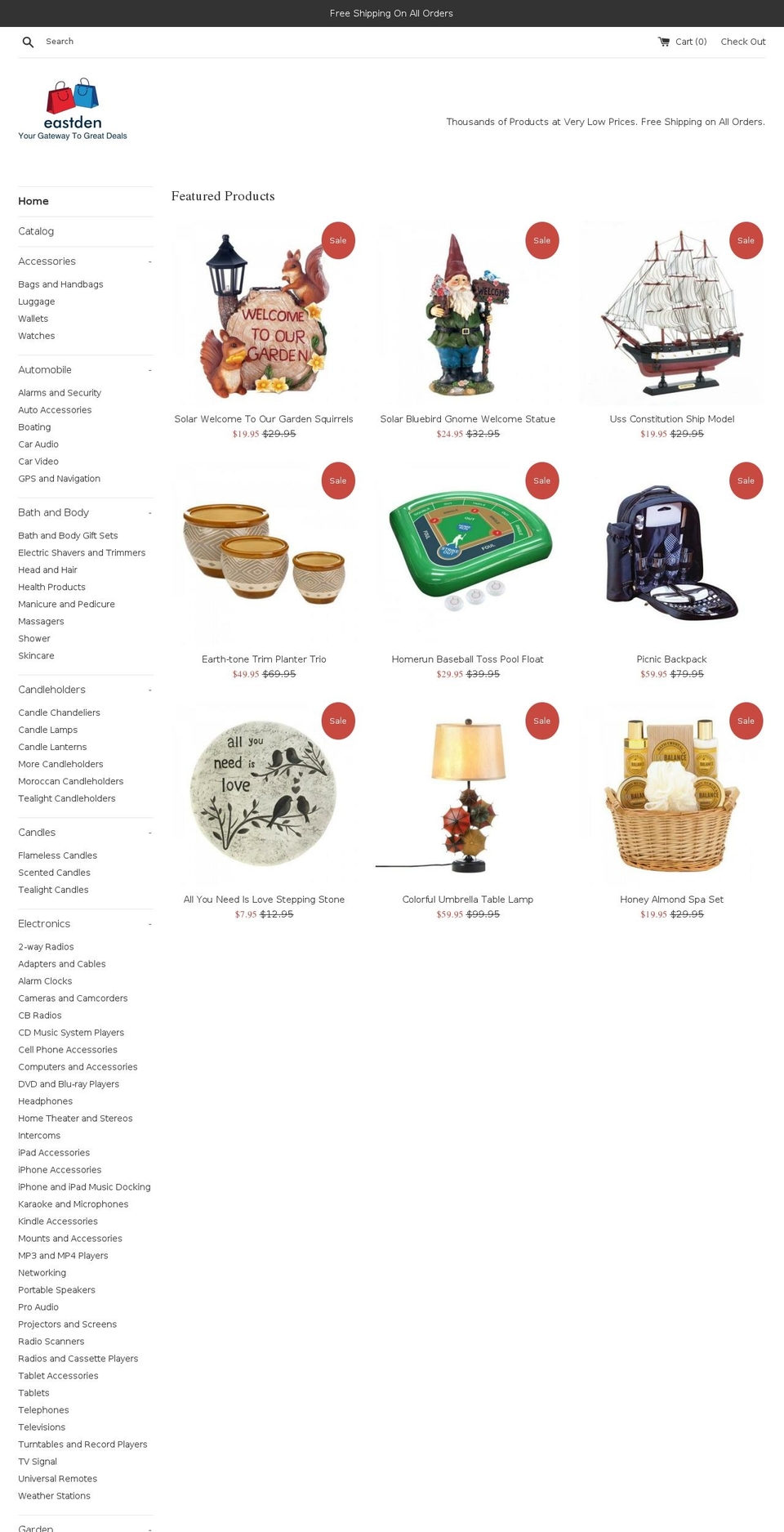 eastden.com shopify website screenshot