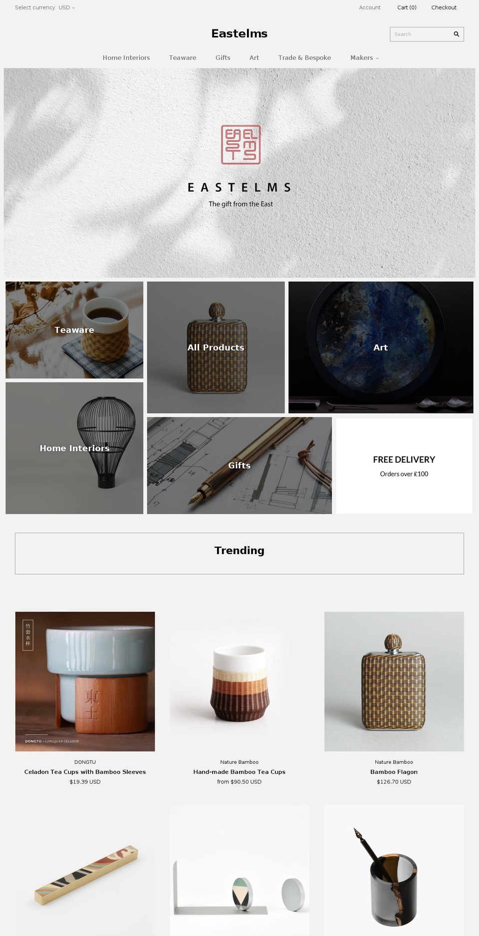eastelms.com — Shopify storefront screenshot