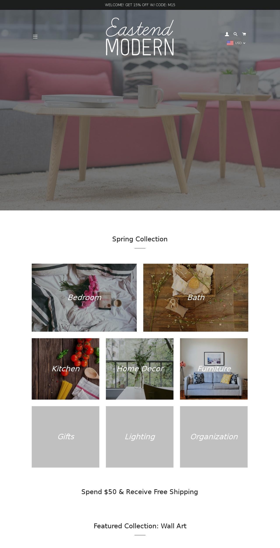 eastendmodern.com — Shopify storefront screenshot