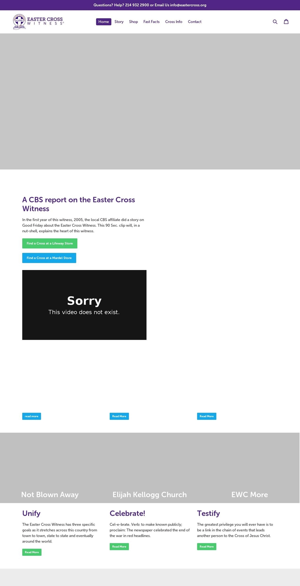 eastercross.org shopify website screenshot