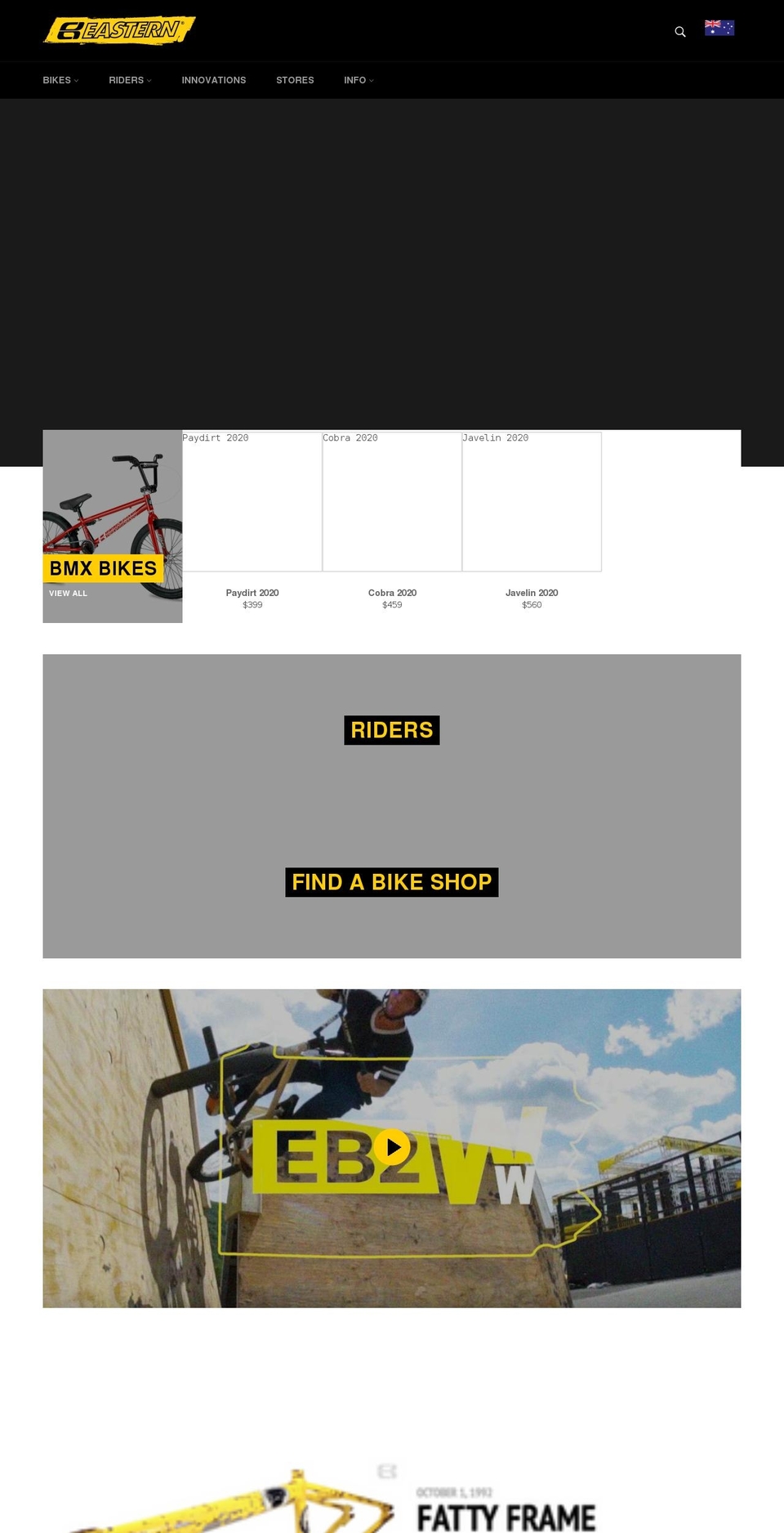 easternbikes.com.au shopify website screenshot
