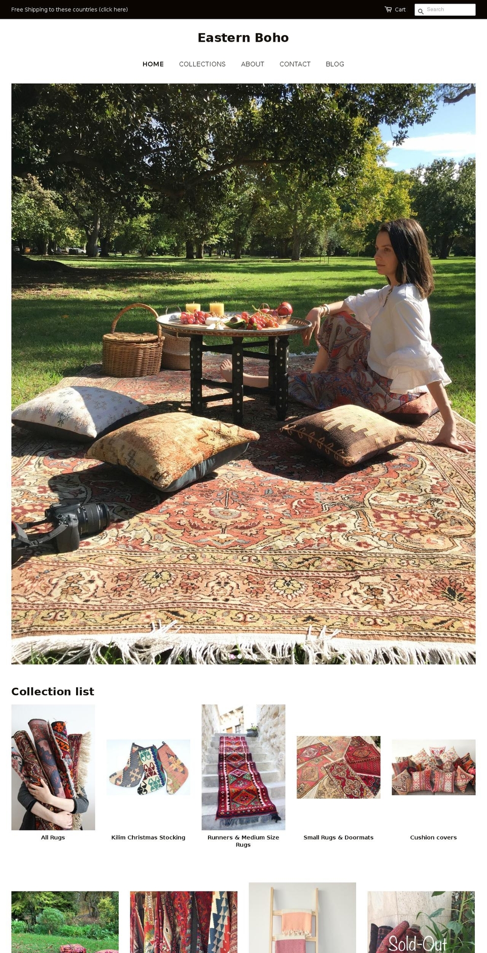 easternboho.com — Shopify storefront screenshot