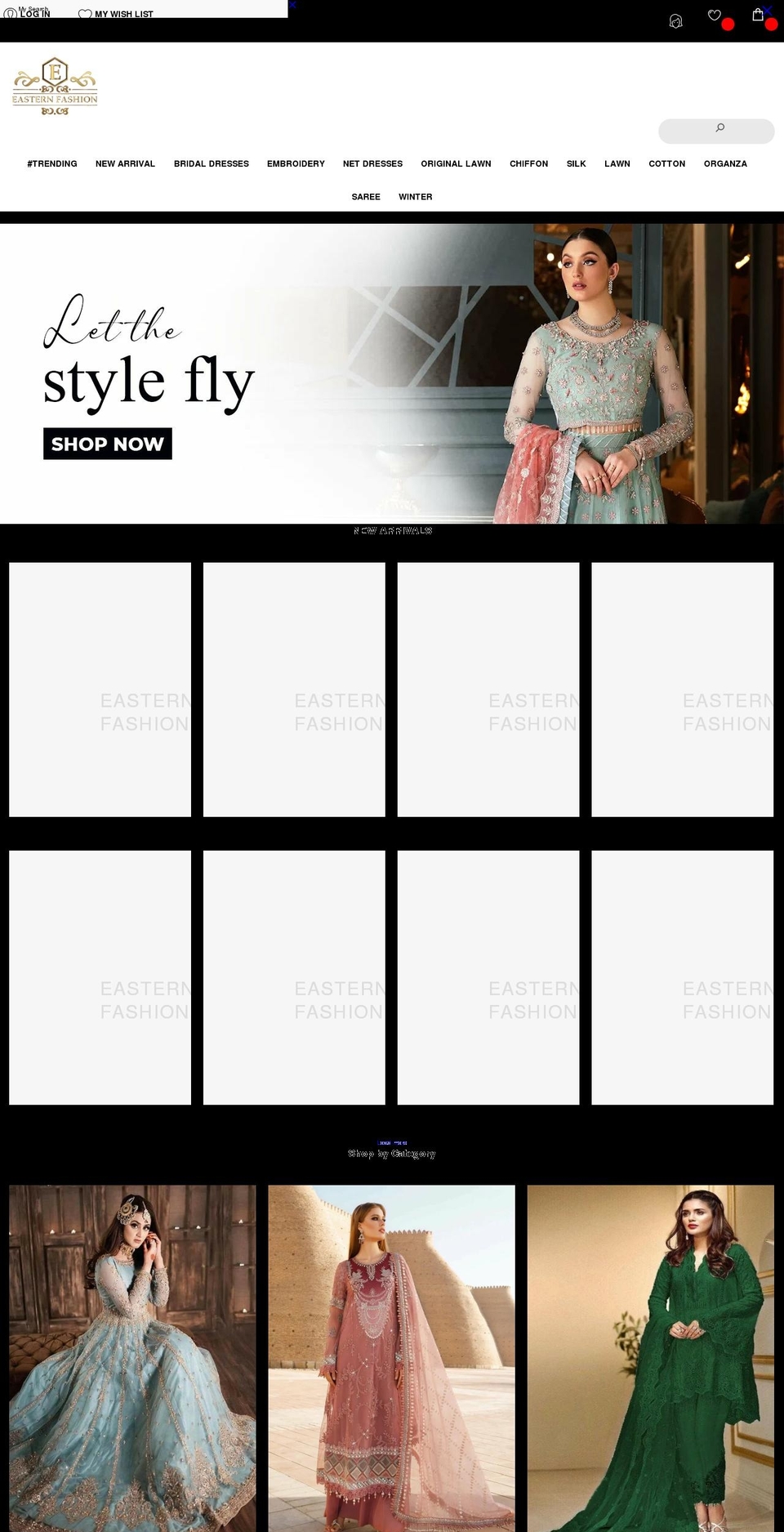 easternfashion.pk shopify website screenshot