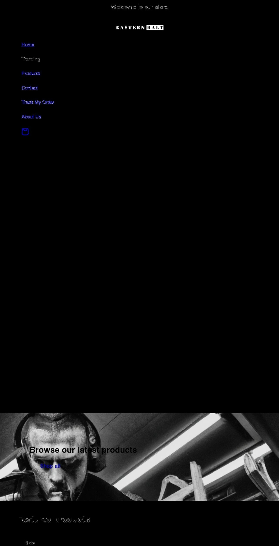 easternhalt.com shopify website screenshot