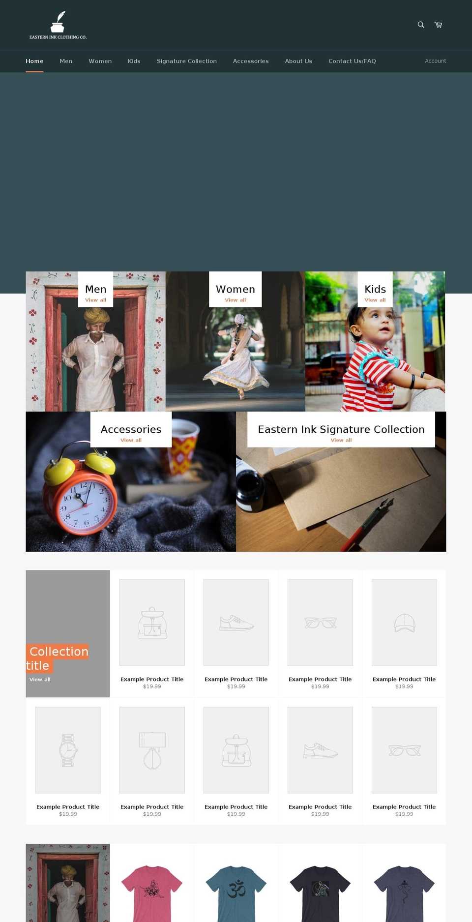 easterninkclothing.com — Shopify storefront screenshot