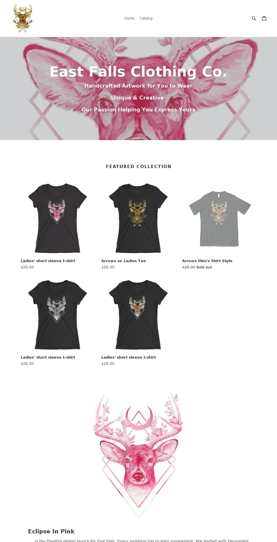 eastfallsclothingco.com — Shopify storefront screenshot