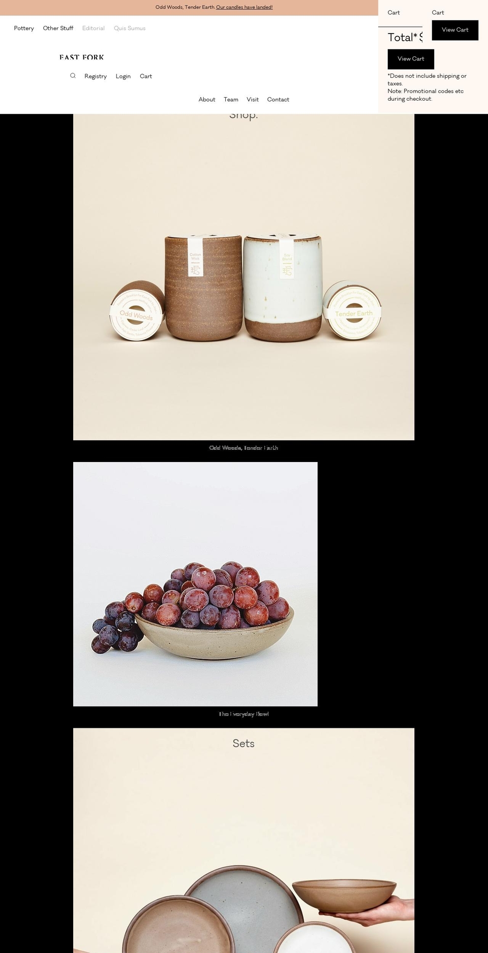 eastfork.com — Shopify storefront screenshot