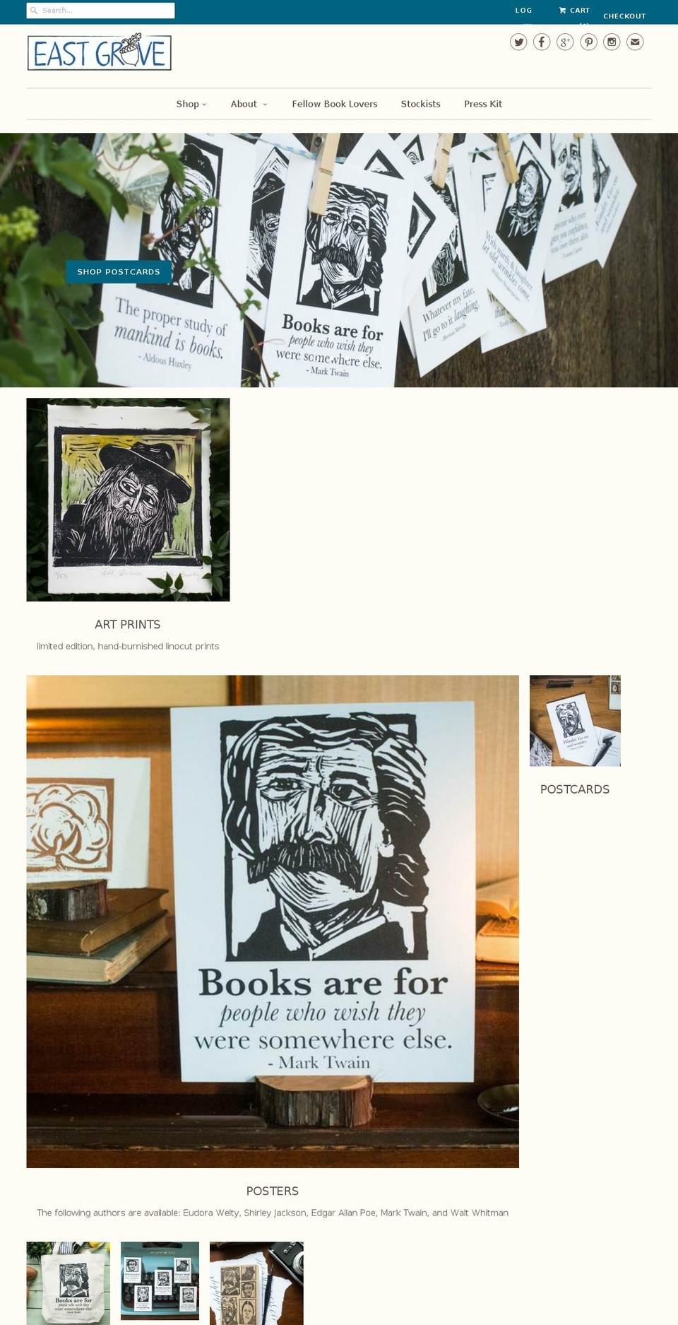 eastgrovestudio.com — Shopify storefront screenshot