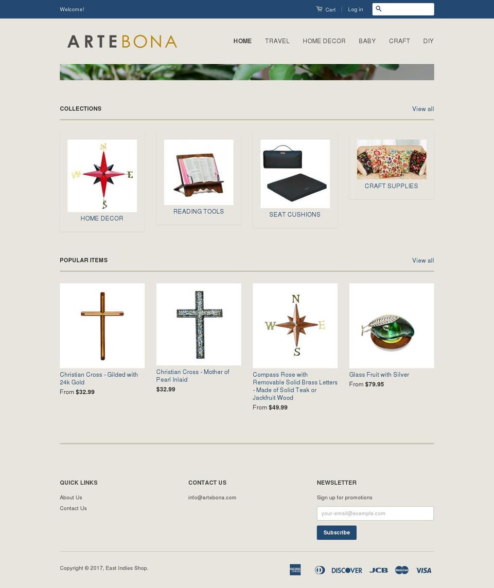 eastindiesshop.com shopify website screenshot