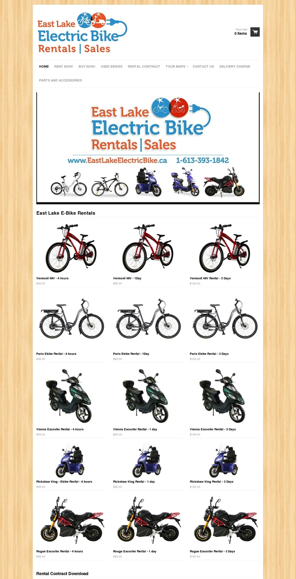 eastlakeelectricbike.com — Shopify storefront screenshot
