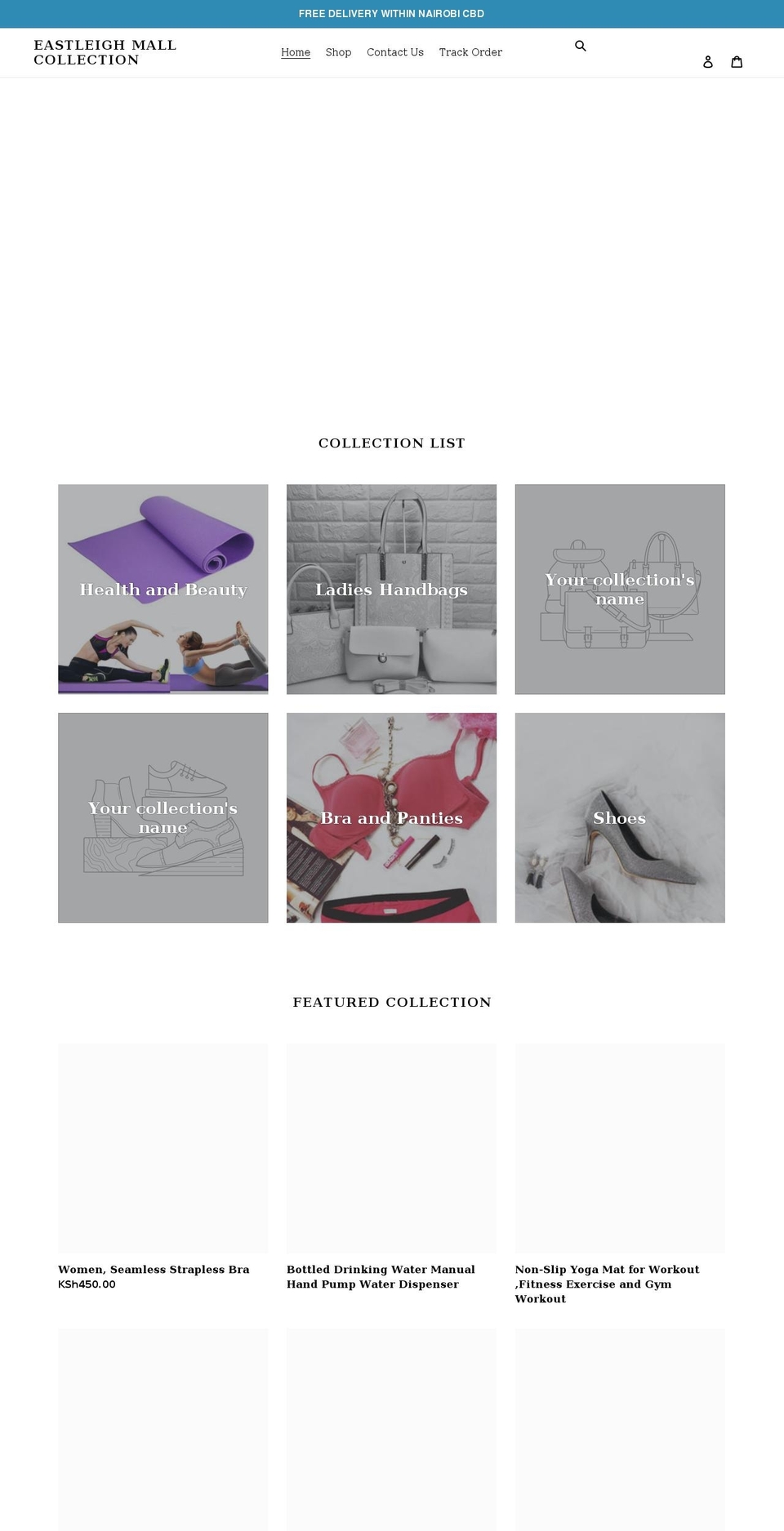 eastleigh-mall-collection.myshopify.com shopify website screenshot