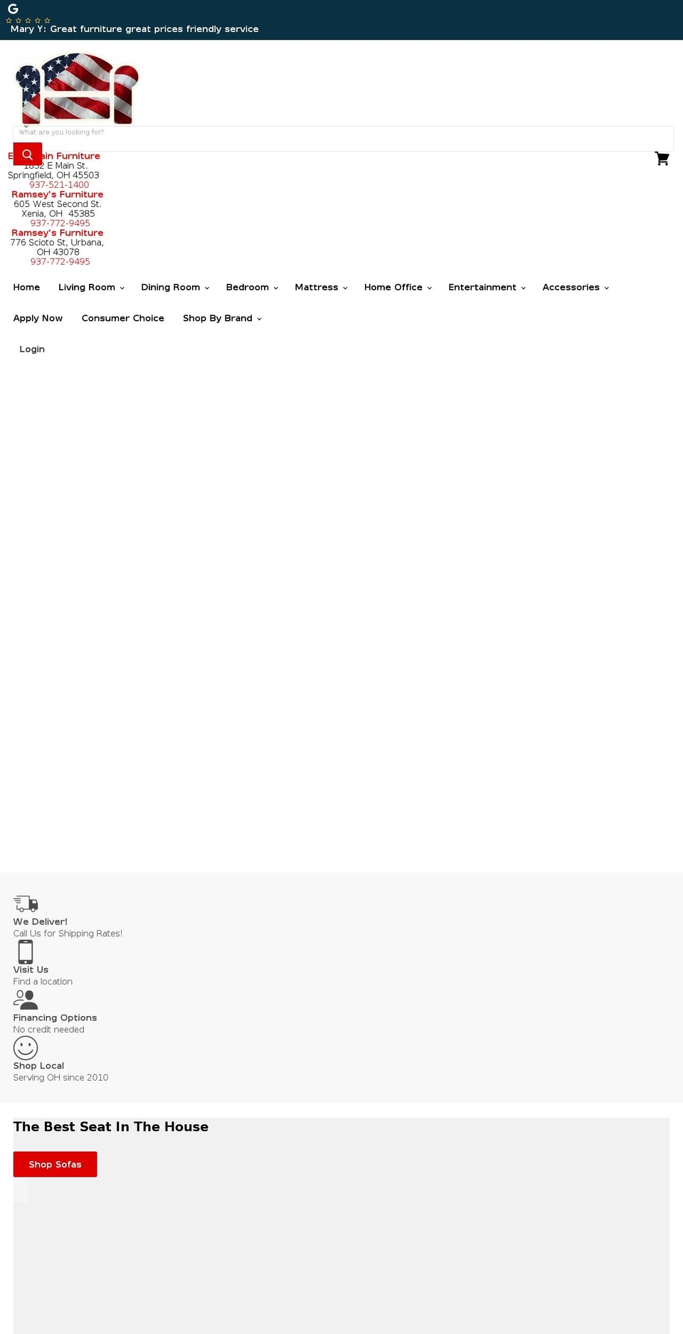 eastmainfurniture.com shopify website screenshot