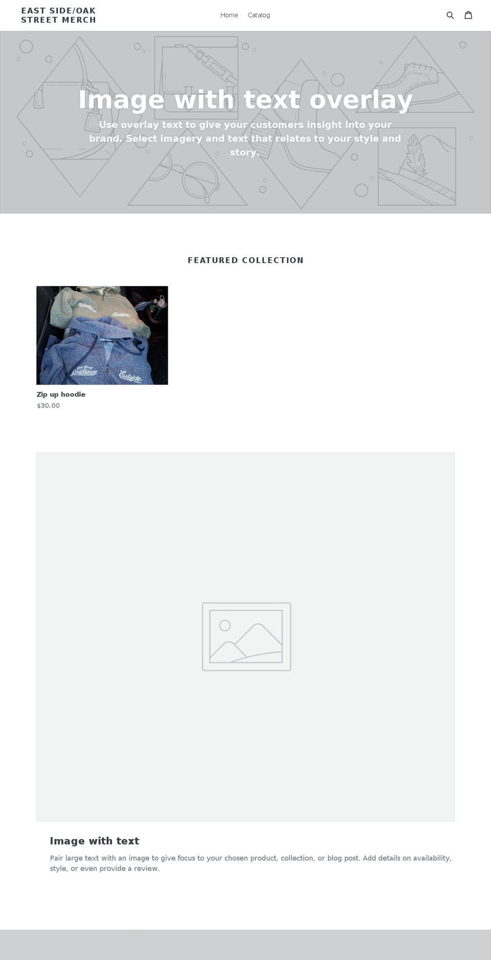 eastoakmerch.com — Shopify storefront screenshot