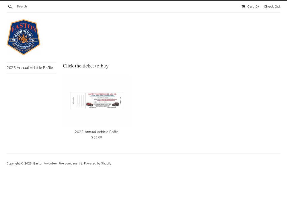 easton-volunteer-fire-company-1.myshopify.com shopify website screenshot